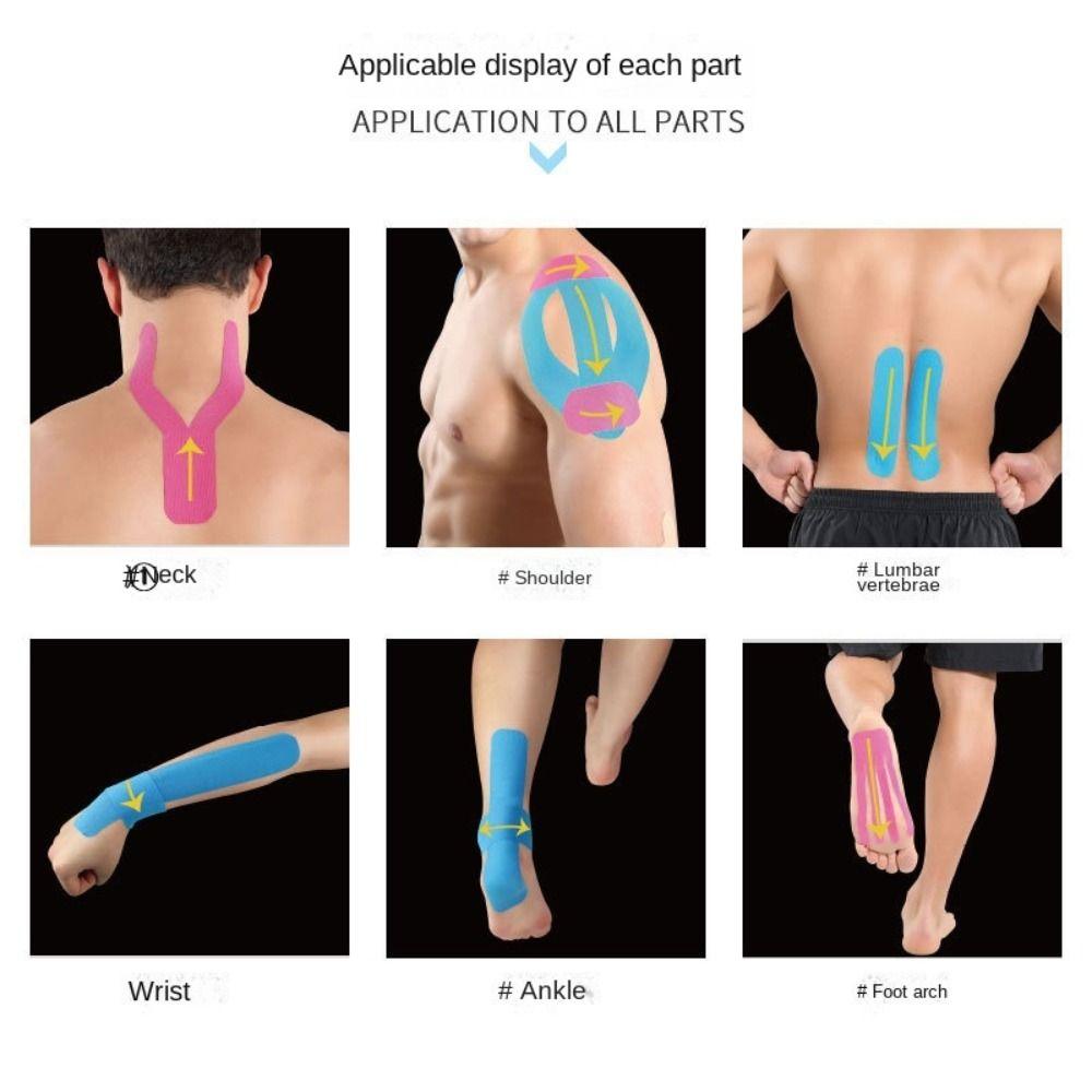 Эластичная ткань I-образный мышечный пластырь Многократное использование Спортивная поддерживающая лента Кинезиотейп Фитнес
