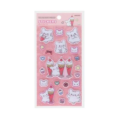 Sanrio HANAMARU OBAKE Пухлые наклейки (Пастельные Сладости Поп-розовый ) Япония НОВЫЙ