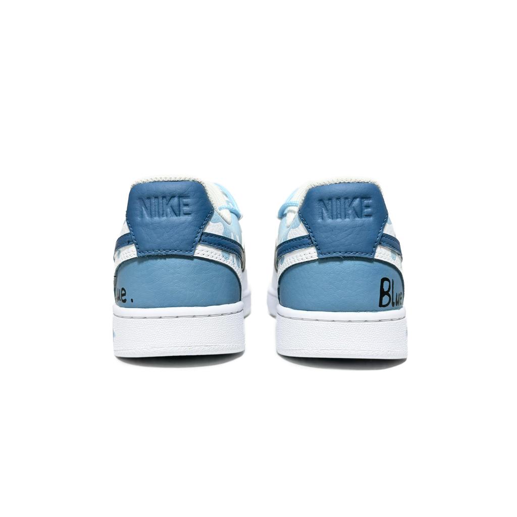 Nike Court Vision 1 Tylend Сказочные Устойчивые к истиранию Низкие Кеды для Скейтборда Унисекс Синий Белый CD5463-101(Команда61-)
