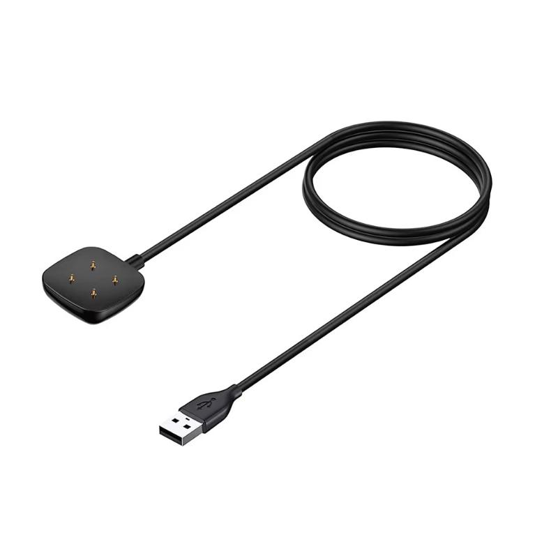 Зарядное устройство USB Кабель для зарядки умных часов База Аксессуары 1 м Для Fitbit Sense1/Sense 2/Versa 4/Versa 3