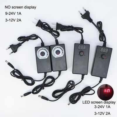 Регулируемый AC 110V 220V К DC 3V-12V 3V-24V 9V-24V 1A 2A 5V 6v 8V 15v 9V 10V 21v Зарядное устройство Адаптер Регулятор с экранным дисплеем