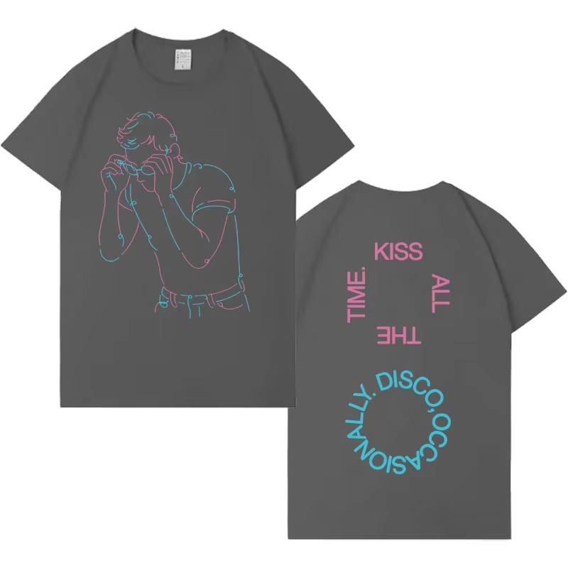 2026 Album Kiss All The Time Tshirt Singer HarryStyle Graphic Printing Hip Hop Unisexs Womens Clothing Summer Cotton Tshirt