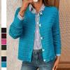 Autumn Solid Color Commuting Knitted Cardigan Jacket Casual Women’s Sweaters