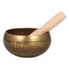 Tibetan Singing Bowl Handmade Buddha Tibet Struck Bowl Ritual Music Therapy Copper Chime Sound Bowl with Wooden Striker for Chakra Healing