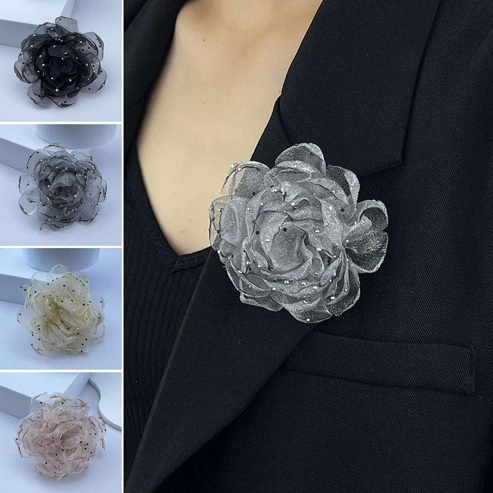 Костюм свитер пальто большой цветок брошь ювелирные изделия значок аксессуары тканевые художественные булавки на лацкан новый корсаж