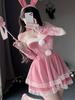 Праздничное косплей-платье Женское сексуальное нижнее белье Ретро Лолита Прозрачное платье-торт Костюмы для ролевых игр Девушка-кролик Рождественские сексуальные костюмы