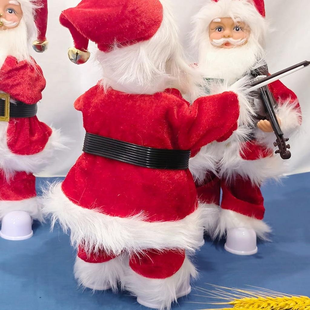 Electric Sant Claus Toy With Violin, 12Inch Singing And Dancing Musical Christmas Doll, Xmas Gift