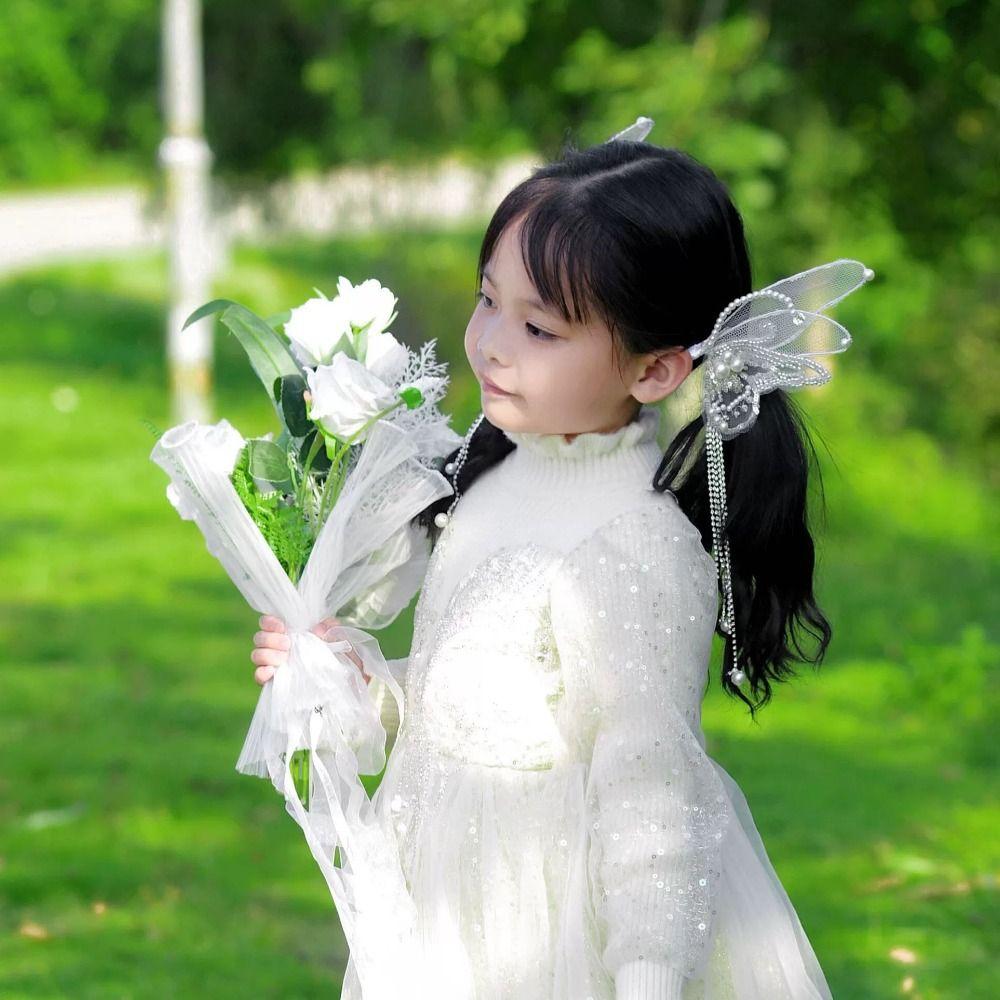 Заколки для волос с бусинами в виде бабочек, большие зажимы-«клювики», элегантные жемчужные заколки-баретты, головной убор