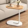 C Shaped Side Table Modern Light Luxury Style Small Coffee Table Portability Small TV Tray Table for Living Room Bedroom