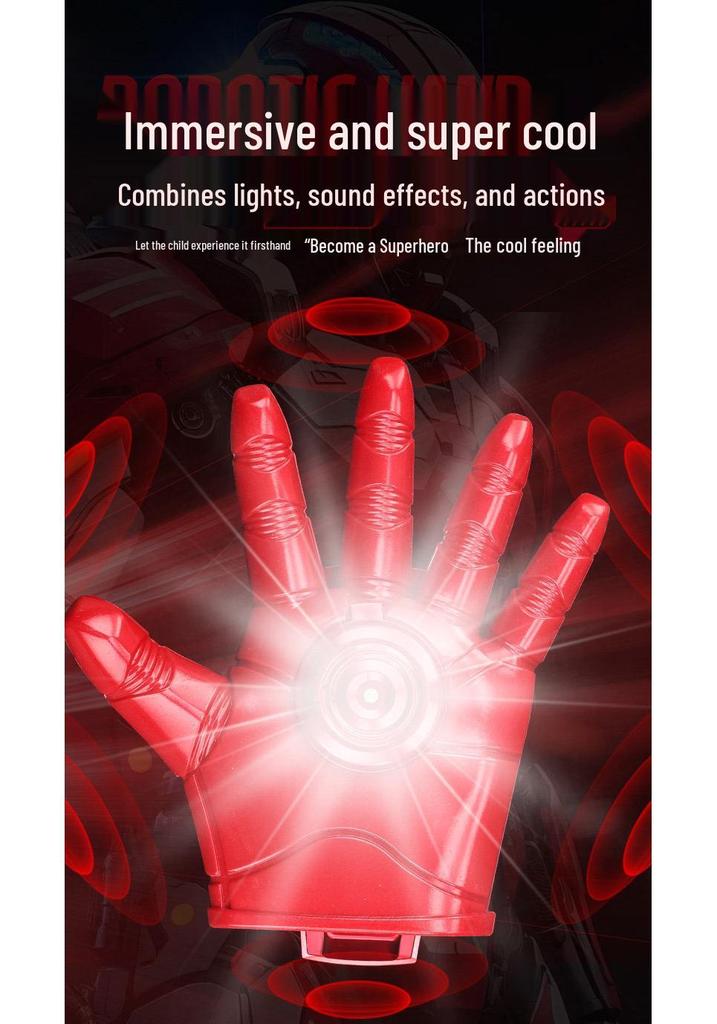 Iron Man Wearable Helmet & Light-Up Gloves Cosplay Toy