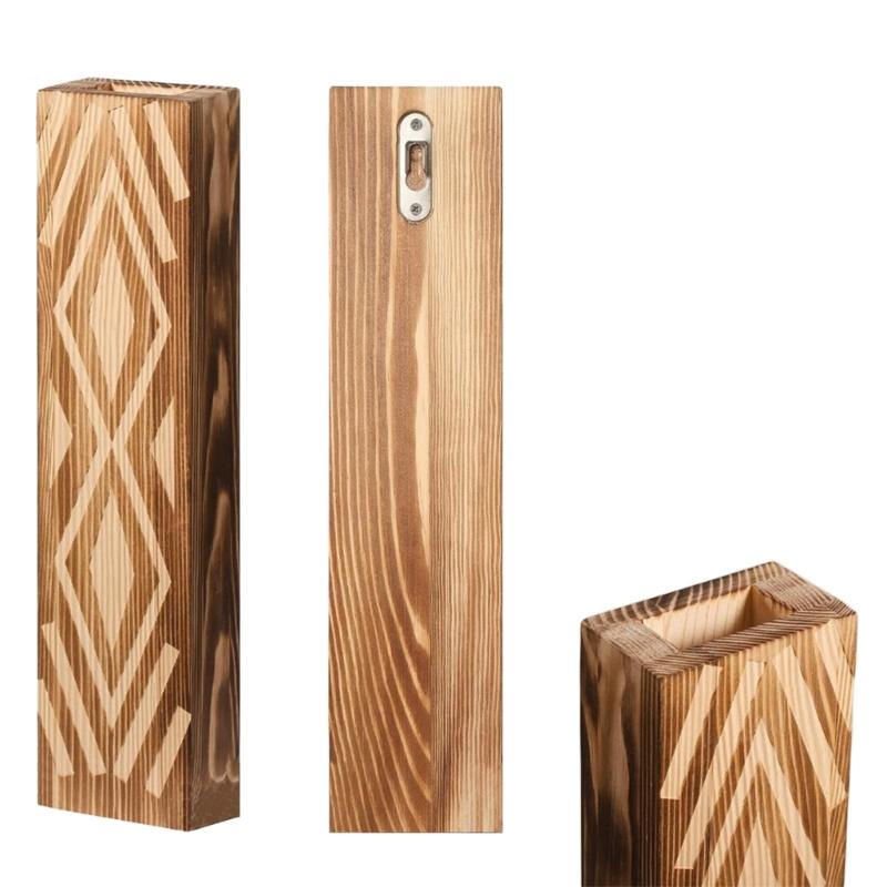 Настенные деревянные вазы для цветов Кашпо Геометрический узор Подвесной контейнер для цветочных композиций Для домашнего офисного декора