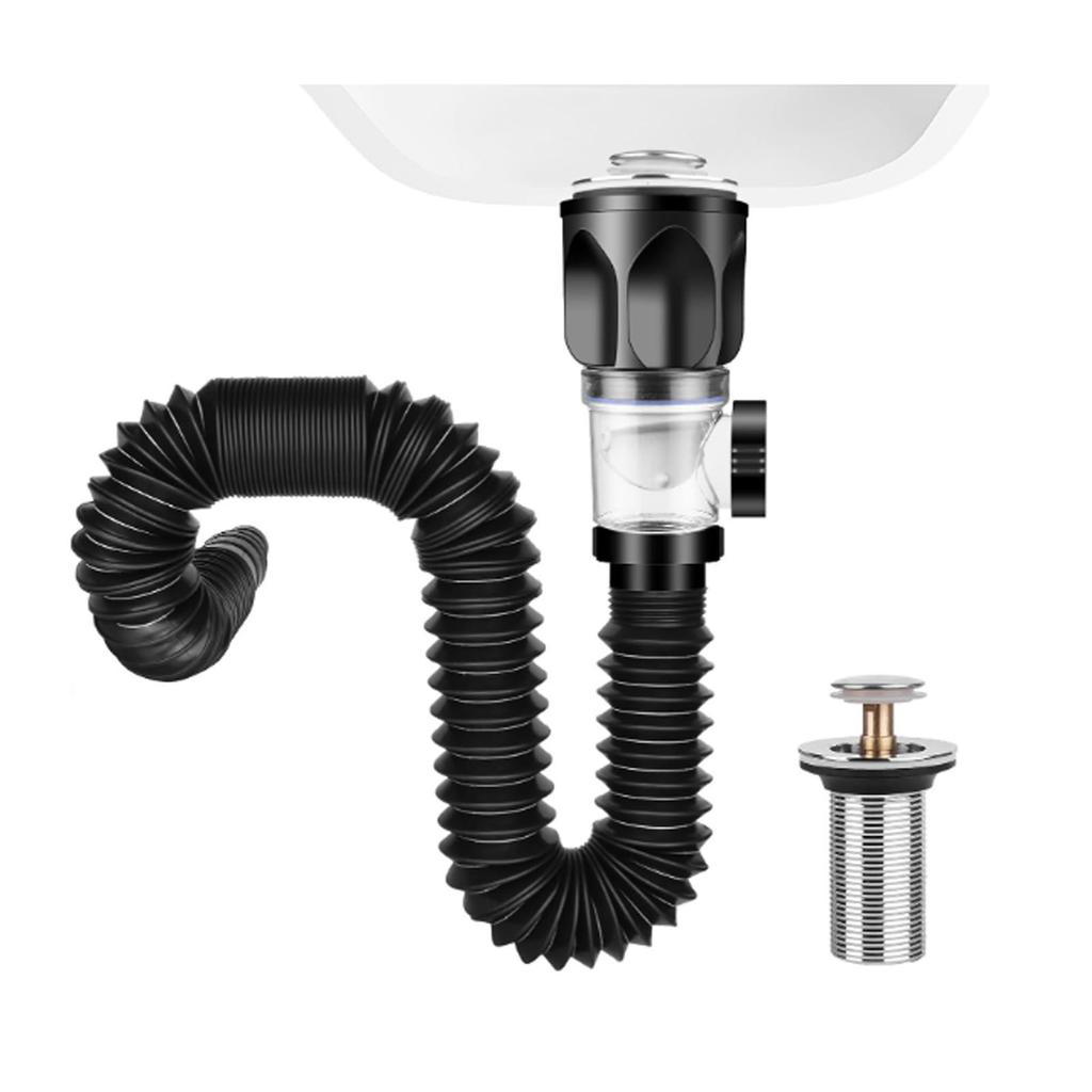 Sink Drain Pipe Expandable Flexible Odorless Leakage Proof Universal Basin Drainage Pipe for Bathroom Kitchen