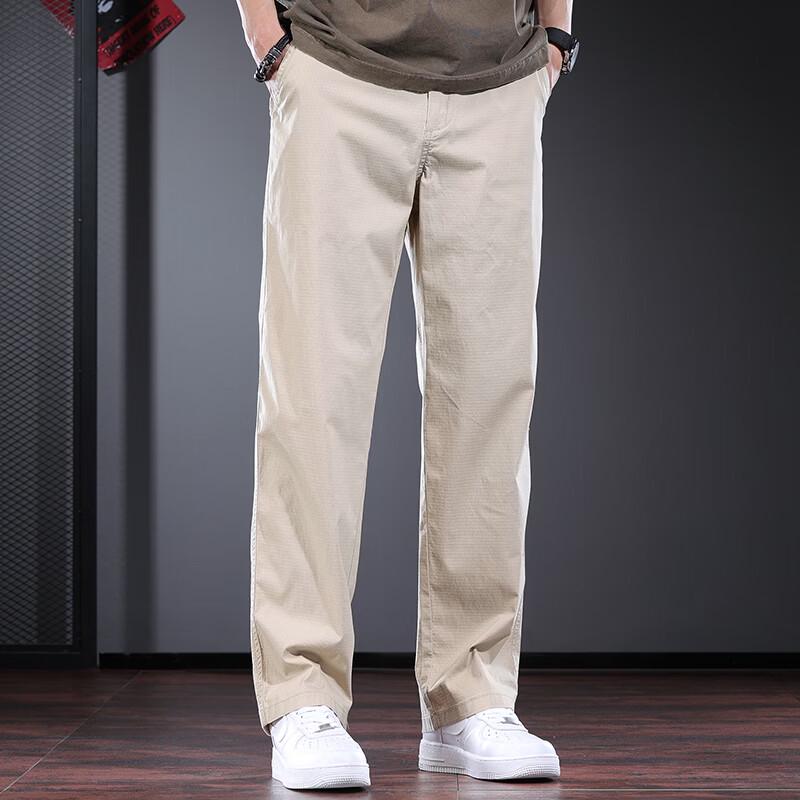 Мужские летние брюки Jie Leinong в стиле business casual прямого кроя