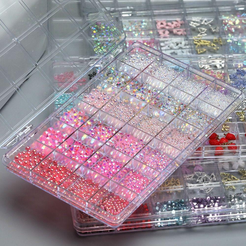 Bowknot Flower 3D Acrylic Nail Charms Sweet DIY Manicure Tools Nail Parts Kits for Nail Art