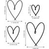 4 шт. Металлическое сердце настенное искусство декор любовь сердце настенный знак украшения для спальни гостиная украшение(черный)