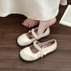 Beautiful Temperament Pearl One-word Belt Single Shoes Women's Spring Ballet Shoes Flat Mary Jane Shoes