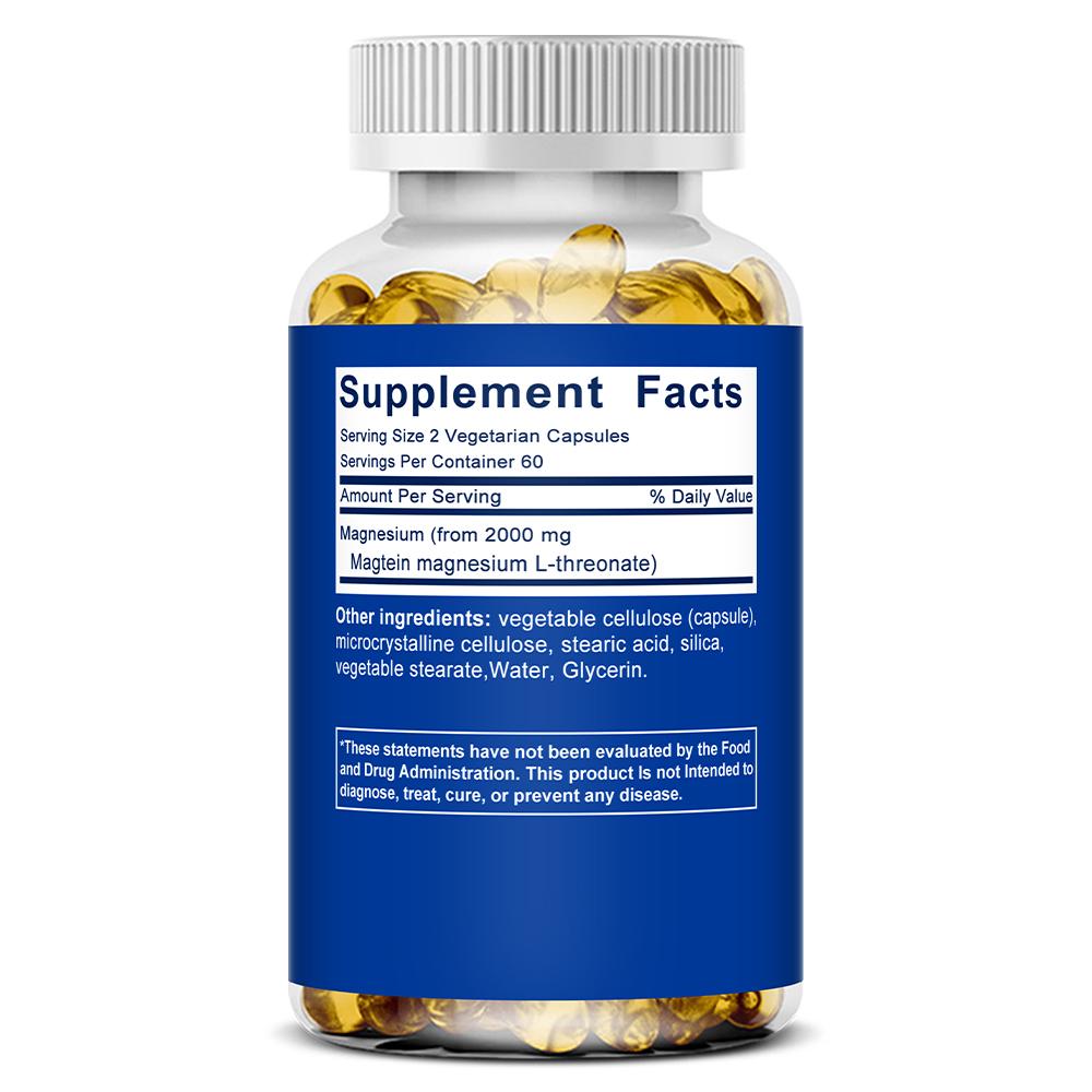 Soomiig Magnesium L-Threonate Supplement, 2000mg Magtein, 120 Caps