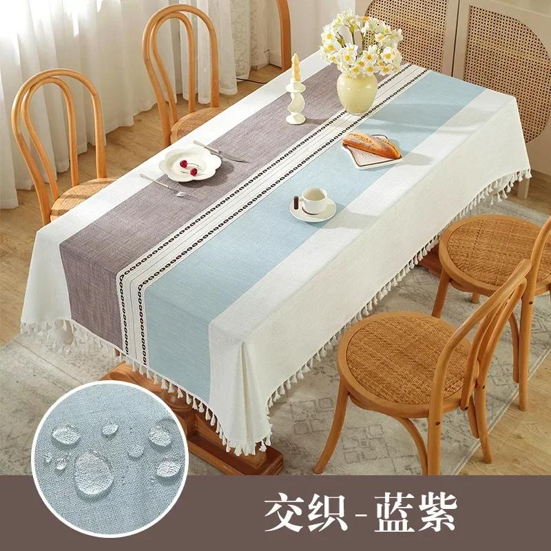 Thickened Cotton Linen Table Mat Household Rectangular Coffee Table Towel Waterproof Oil Proof Wholesale Tablecloth
