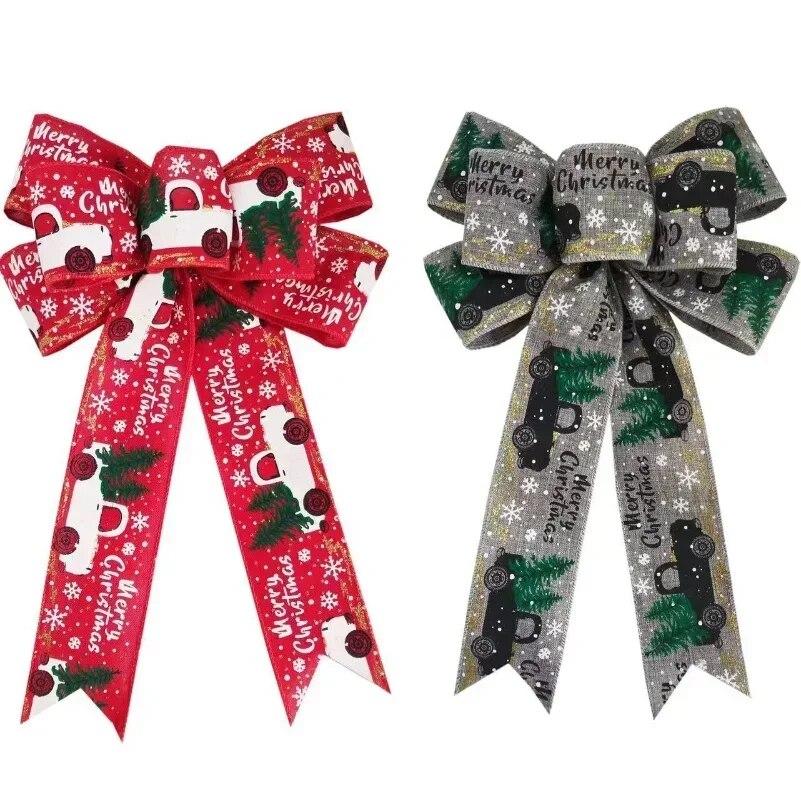 2024 New Christmas Hanging Decoration Bow DIY Home Garden Bows Gift Wrapping/Christmas/ Wedding Party Decoration