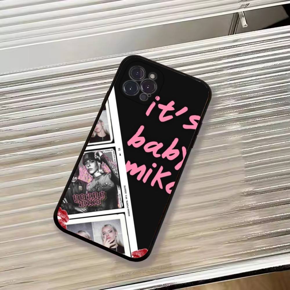 Y-Young Miko Певица Модный Чехол для Телефона Для iPhone 17, 16, 15, 14, 13, 12, 11 Plus, Pro Max, Другие Мягкий Черный Чехол