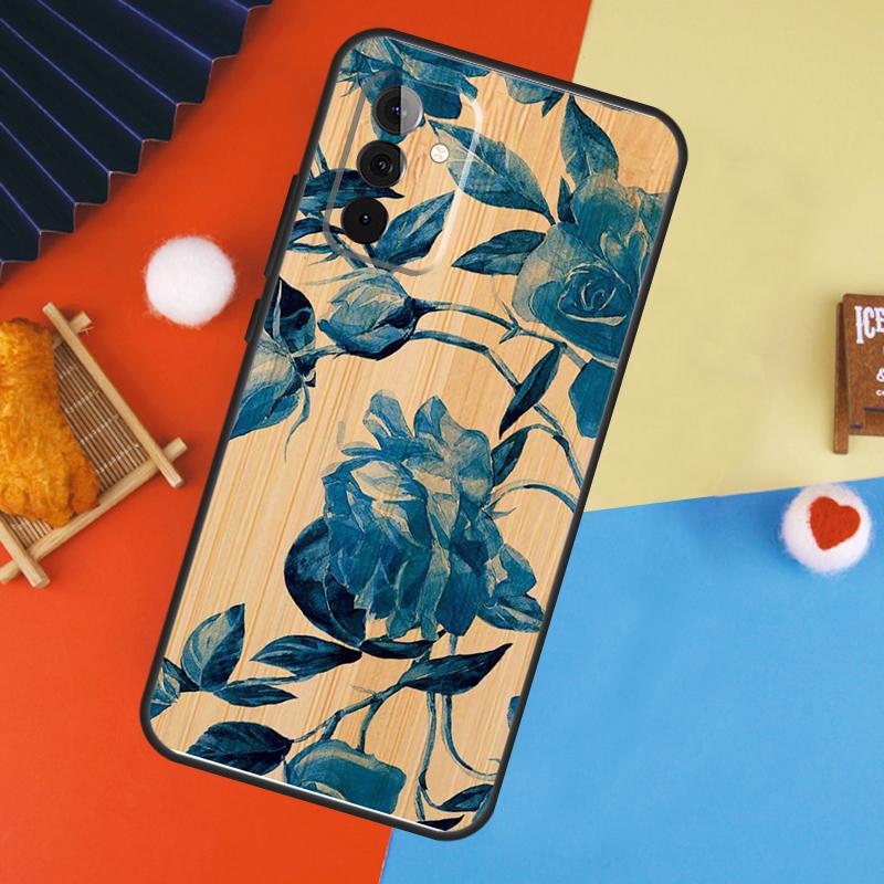 Дерево Цветок Бамбук Деревянный Чехол Для Samsung Galaxy A56 A36 A16 A06 A13 A33 A53 A52 A32 A12 A54 A34 A14 A15 A35 A55 A17