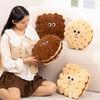 Sandwich Biscuit Plush Pillow Round Square Cartoon Cookies Plush Toy Stuffed