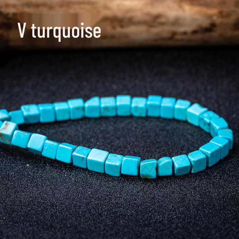 Кубики из натурального камня лазурита и бирюзы 4 мм – Креативный стиль