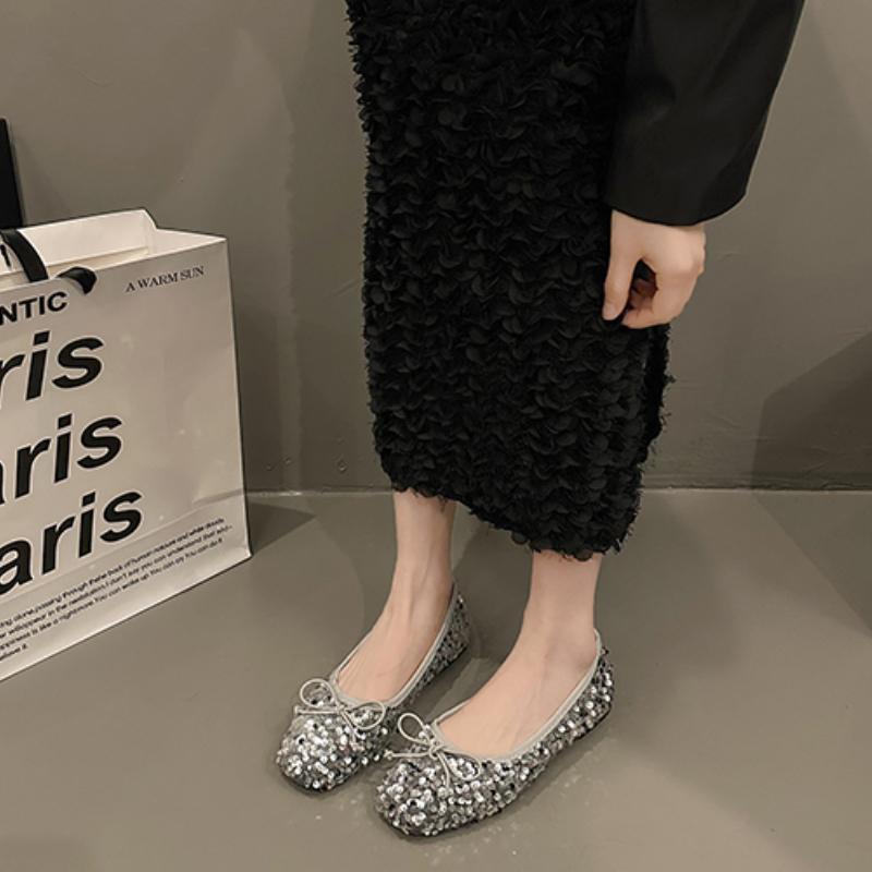 Модные женские туфли на плоской подошве с бантом, новые модные туфли класса люкс 2024 года, летние туфли с мягкой подошвой, элегантные женские туфли Zapatillas с неглубокой подошвой