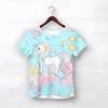 Милая футболка с коротким рукавом с мультяшным принтом для девочек, детская, мягкая, удобная футболка для девочек