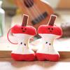 Small Heart Bone Pendant Plush Toy Key Chain For Gift Decoration And