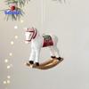 Рождественский кулон в стиле ретро, ​​милый цветной 3D мультяшный лошадка-качалка, подвесное украшение из смолы для рождественской елки