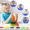 6/12Pcs Silicone Sensory Stone Toy Anxiety Stress Relief Portable Travel Calming Fidget Stone Textured Worry Stone Toy Kids Teens Adults Gift