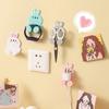 Cute Rabbit Plug Key Hook Kitchen Wall Hole Free Hook Soggiorno Phone Charging Rack Gancio Decorativo Multifunzionale