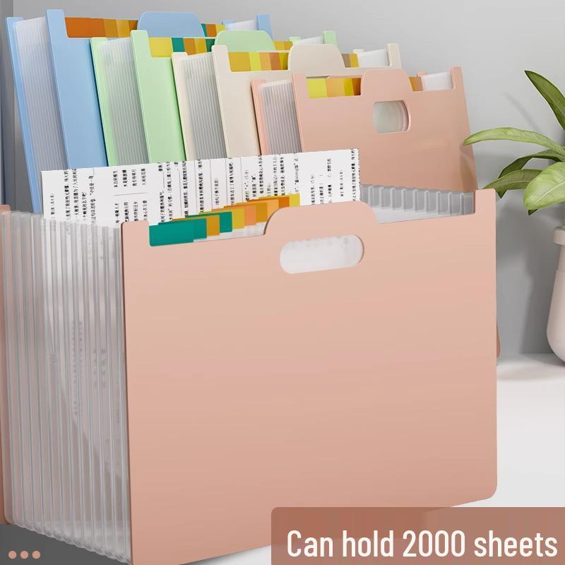 Папка-гармошка формата A4 с расширением - Настольный органайзер большой вместимости для студентов и офисного использования