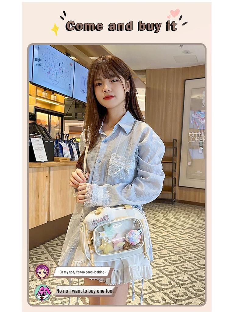 Милая сумка-ита в японском стиле, напоминающая печенье, – многофункциональная сумка через плечо.