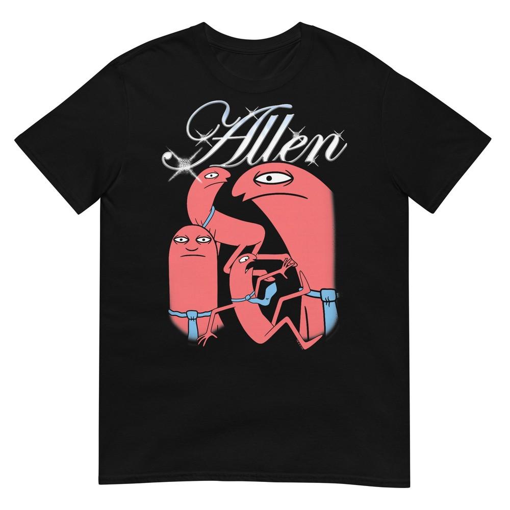 Smiling Friends Allen Collage Fancy Chrome Text Cartoon TShirt