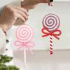 Christmas Red Lollipop Ornament With Pink Bow Candy Decor For Kids Christmas Tree Ornaments Xmas Decor