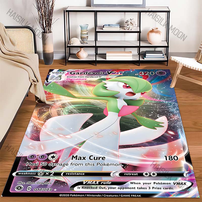 15 SIZES P-Pokemon Mimikyu Gardevoir Cards Print Carpets Bedroom Living Room Sofa Study Rug Children's Room Large Decorative Mat