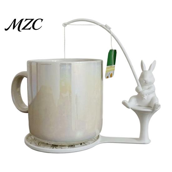 Tea Bag Rest Fishing Animal Holder, 3D Printed Heat-Resistant Coaster, Accessory for Durable PLA Coaster Cup and Coffee Mug, Gift Lovers & Enthusiasts