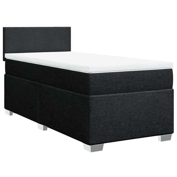 Maison Exclusive - Sommier à lattes de lit et matelas Noir 80x200 cm Tissu