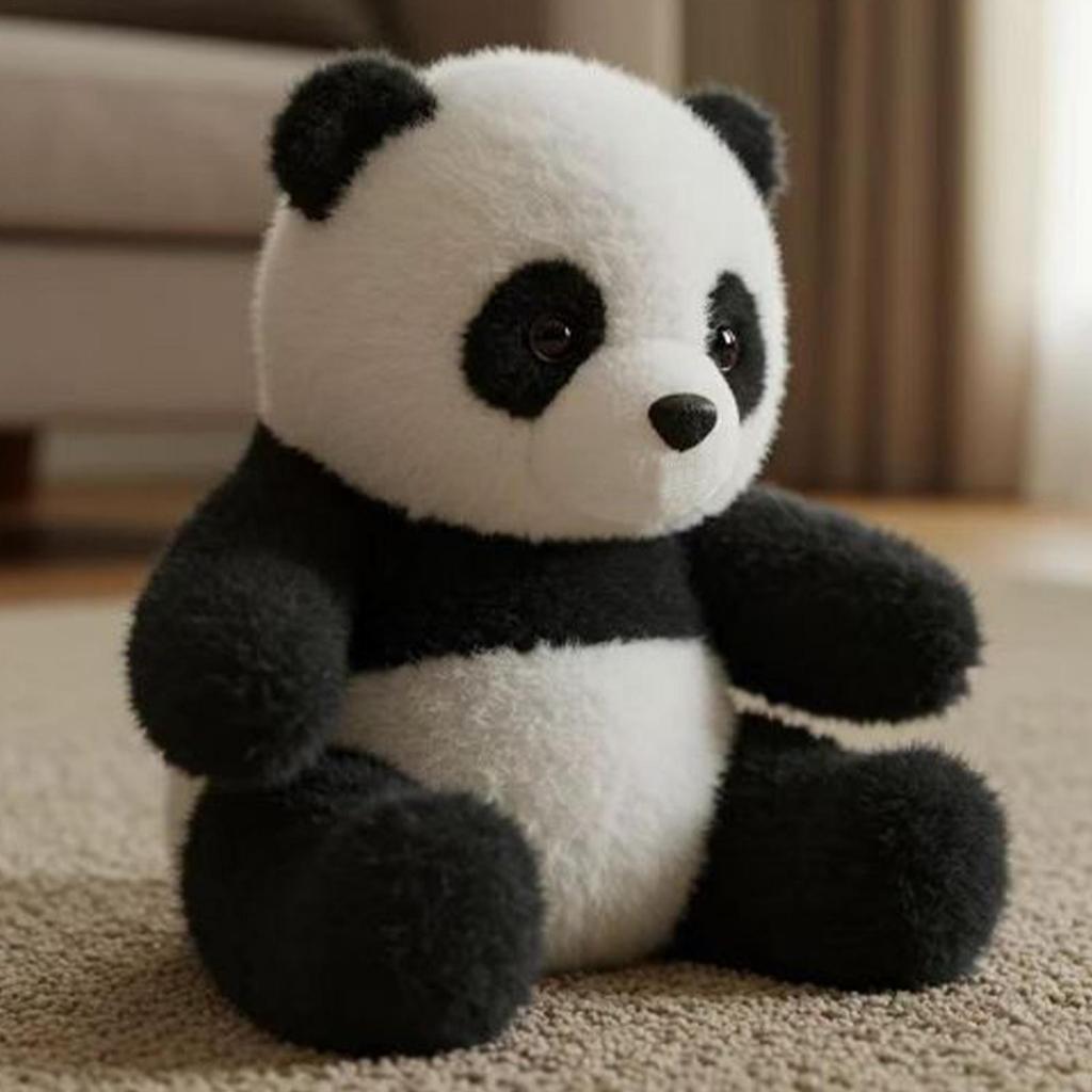 Panda Bear Stuffed Animal Panda Doll Soft Realistic Doll for Emotional Comfort Stress Hug Support Student Psychology Classroom