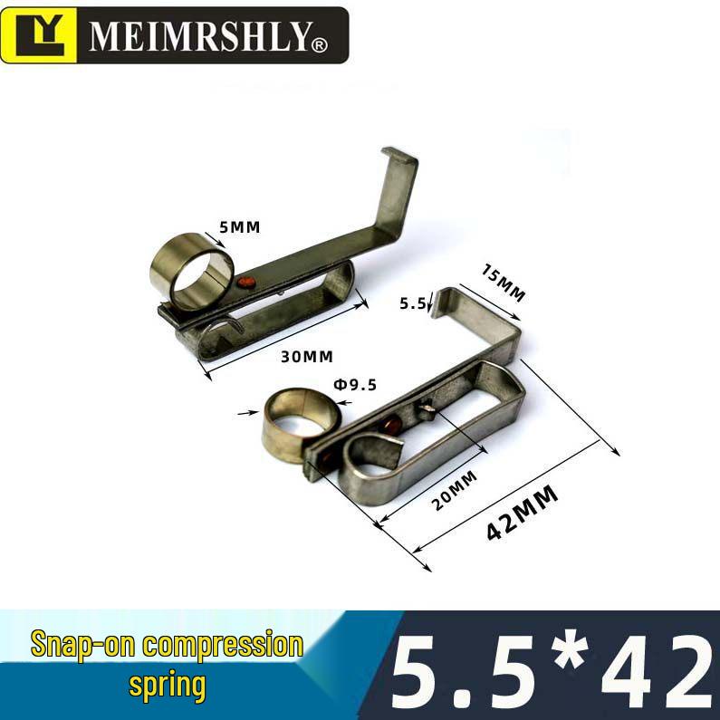 JR Motor Carbon Brush Holder Grip Bracket with Constant Force Spring, Aluminum Copper, 25*32*60 mm.