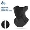 Cycling Face Mask Breathable Nylon With Reflective Strips For Outdoor Sports And Sun Protection