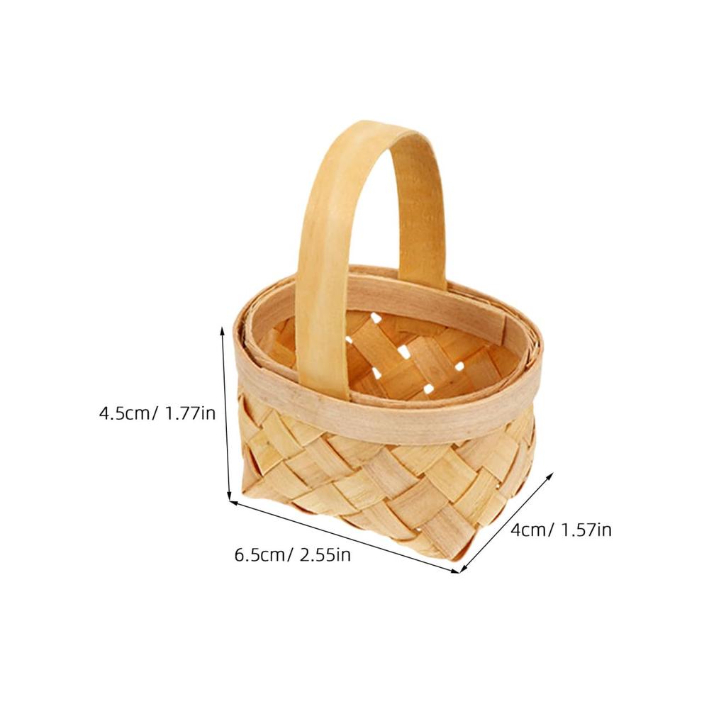 COHEALI Mini Wooden Gift Baskets, 10 Pieces