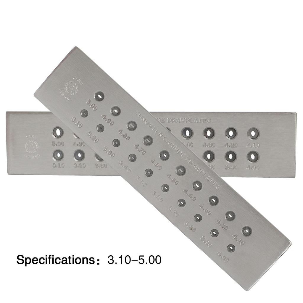 Детали инструментов овальной формы, карбидная проволока Occus, вытяжная пластина для изготовления ювелирных изделий, инструменты для изготовления ювелирных изделий, пластина для вытягивания ювелирных изделий, размер отверстий 3,10-5,00, 20 отверстий