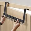 Over The Door 7 Hooks Hanger Rack Organizer Cloth Storage Silver Towel Coat UK