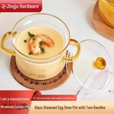 Высокотемпературная стеклянная миска для заварного крема на пару с крышкой для тушения