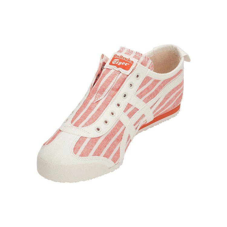 ONITSUKA TIGER Кроссовки-слипоны унисекс в кремово-оранжевую полоску Mexico 66 1183A239-801