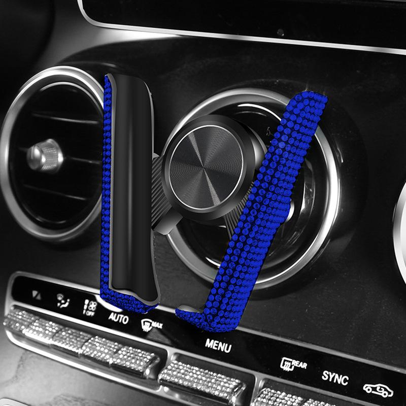 1 шт., блестящий автомобильный держатель для телефона со стразами, поддержка смартфона на вентиляционное отверстие, кристалл, алмазный зажим для телефона, аксессуары для салона автомобиля для девочек