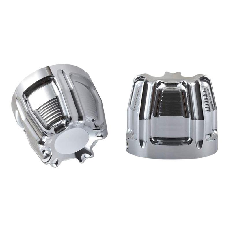 Motorcycle Front Axle Nut Cover Axle Caps For Harley Sportster Softail Fat Boy Dyna V-Rod Touring Street Glide